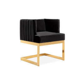 Un bon prix. Le métal d'or forment L tissu blanc de style moderne simple de jambes dinant la chaise de loisirs avec la conception adaptée aux besoins du client tuftée en ligne
