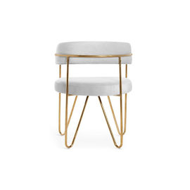 Un bon prix. Fauteuil à la maison de velours de Fauteil de chaise longue de tissu de chaise de salon de meubles de chaise de cadre en métal en ligne