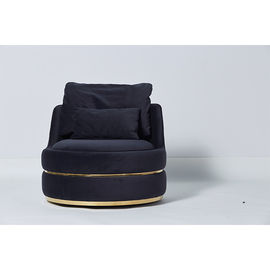 Un bon prix. Velours moderne de Sofa Couches Upholstery Rotatable Blue de salon avec à base métallique en ligne