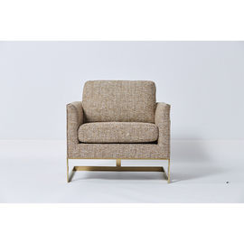 Un bon prix. Sofas matériels de toile naturels de couleur de Brown de tissu pour les petits espaces, longue durée en ligne