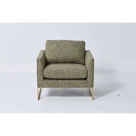 Un bon prix. Le salon de mode couche le tissu matériel de toile naturel vert avec à base métallique en ligne