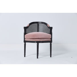 Un bon prix. Le baiser forment le beau velours rose de chaises modernes de salle à manger avec du bois solide noir en ligne