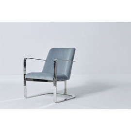 Un bon prix. Chaises bleues propres de salle à manger de meubles de tissu de conception moderne avec à base métallique en acier en ligne