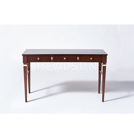 Un bon prix. Le bureau en bois antique de forces de défense principale avec la noix plaquent les jambes en bois solides avec le tiroir trois en ligne