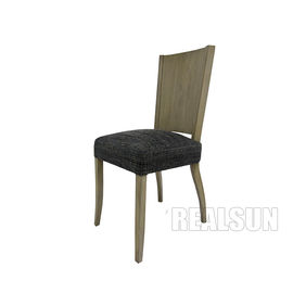Un bon prix. La salle à manger en bois solide faite sur commande de meubles de chambre à coucher d'hôtel préside Grey Linen Fabric en ligne