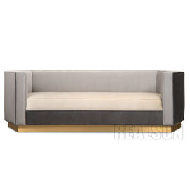 Un bon prix. Salon confortable Sofa Mosaic Contrast Color Leather avec le coussin mou d'éponge de Chenille en ligne