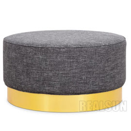 Un bon prix. Le rond américain de Nisco de style a tapissé Ottoman avec la housse en toile et la mousse de mémoire en ligne