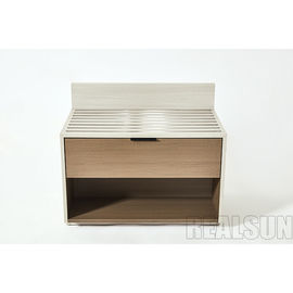 Un bon prix. Table de chevet en bois solide de Hampton Inn Hotel HPL avec le tiroir et les glissières étroites molles de tiroir en ligne