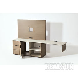 Un bon prix. Meubles de chambre à coucher d'hôtel de luxe d'unité de ligne profilée de Tableau de console de HPL avec les débouchés et l'Usb en stratifié en ligne