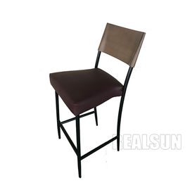 Un bon prix. Les chaises à base métallique de salle à manger de meubles garnissent en cuir le tissu adapté aux besoins du client en bois de retour en ligne