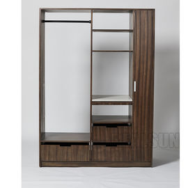 Un bon prix. Garde-robe de chambre d'hôtel de 3 tiroirs avec le cabinet d'étagères d'acier inoxydable Rod And 2 en ligne