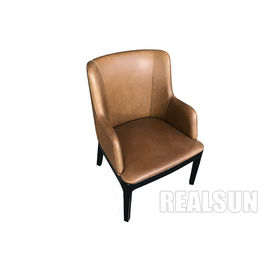Un bon prix. Diner moderne de cuir d'unité centrale de style préside la base en bois de jambe en métal pour le salon en ligne