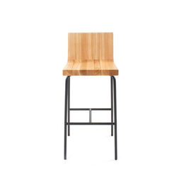 Un bon prix. Souillez le cadre arrière en bois solide en métal de contre- tabourets de bar modernes bas en acier de taille en ligne