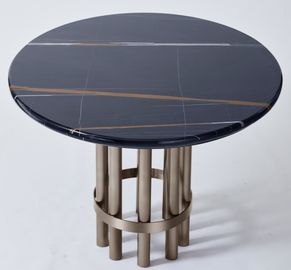 Un bon prix. Tableaux gauches de pièce de Laurent Marble Top Wooden Dining avec la finition en bronze sombre à base métallique en ligne