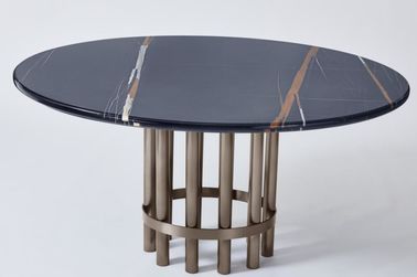 Un bon prix. Forme ovale de luxe en bois Laurent Marble Top gauche de Tableaux de salle à manger de restaurant en ligne
