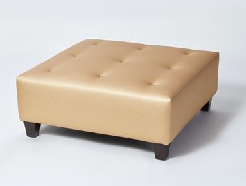 Un bon prix. Jambes en bois solides de table basse de Tuffted Ottoman de bouton tapissées par forme carrée moderne en ligne