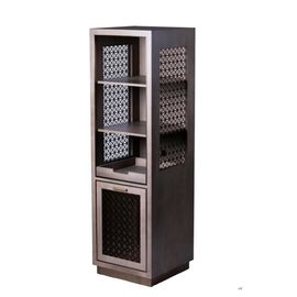 Un bon prix. Placage en bois de chêne de coupe de quart avec l'unité sèche de barre de Cabinet de réfrigérateur de panneau latéral de maille en métal en ligne