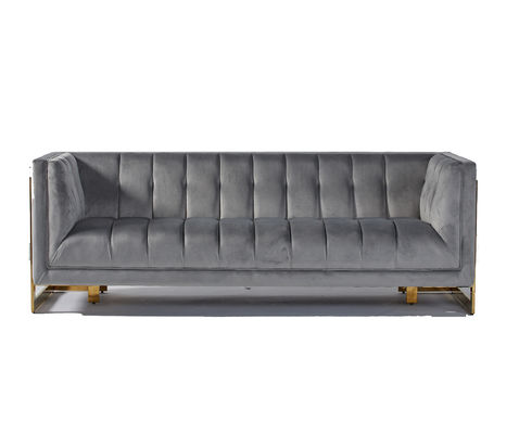 Un bon prix. Le tissu de velours a orné le salon moderne Sofa With Hallow Metal Legs en ligne