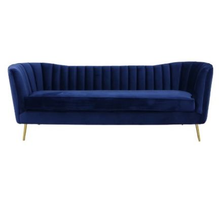 Un bon prix. Sofas italiens de tissu de salon de velours de style avec des jambes d'acier inoxydable en ligne