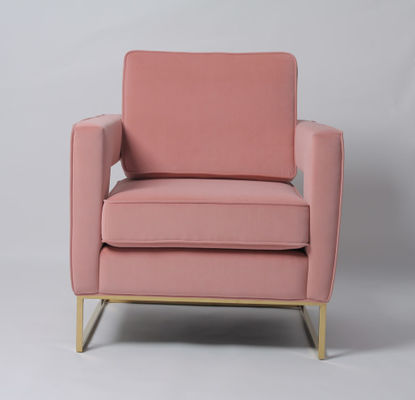 Un bon prix. Cadre moderne de Pale Pink Sofa With Metal de velours de meubles de salon en ligne
