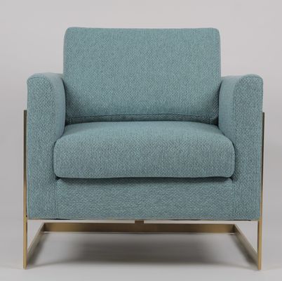 Un bon prix. fauteuil bleu de tissu de taille de 85cm avec l'acier inoxydable d'or en ligne