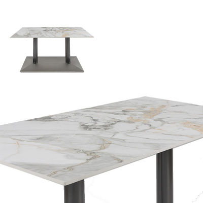 Un bon prix. Table de salle à manger de luxe de piédestal de marbre d'OEM de place en ligne