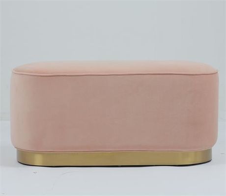 Un bon prix. Chambre à coucher moderne de banc d'Ottoman de tissu de velours avec l'équilibre d'or en ligne