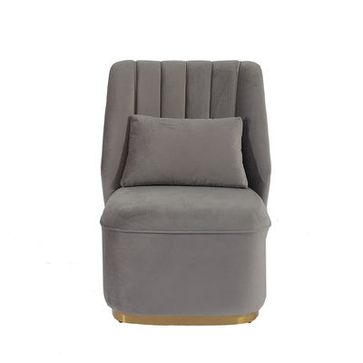Un bon prix. tissu Gray Armchair For Cafe de velours de loisirs de taille de 95cm en ligne