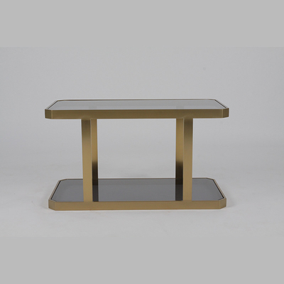 Un bon prix. Style nordique de Tableau d'acier inoxydable de dessus de verre trempé de place latérale d'or en ligne