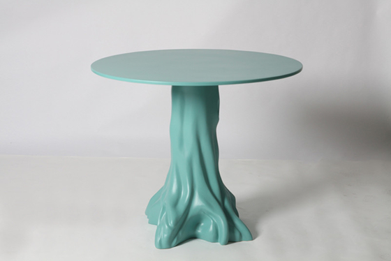 Un bon prix. Matériel bas de résine de table de salle à manger de couvercle rond de conception de vert de forme unique d'arbre en ligne