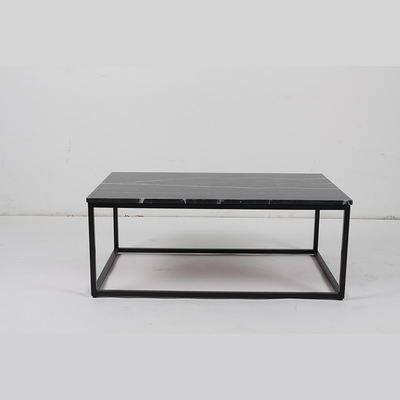 Un bon prix. Table basse basse supérieure de marbre d'acier inoxydable de style nordique pour le salon en ligne