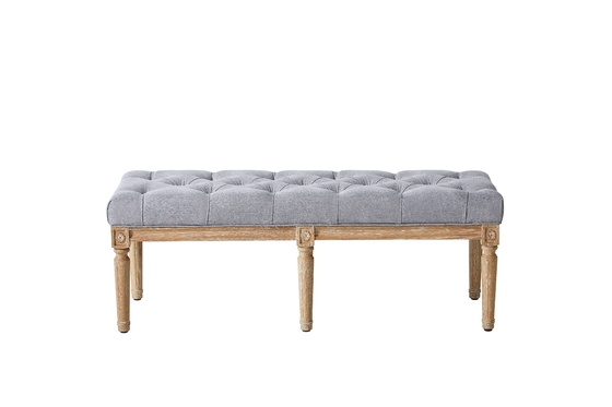Un bon prix. Le salon de toile orné Ottoman de tissu mettent en bois hors jeu solide tapissé en ligne