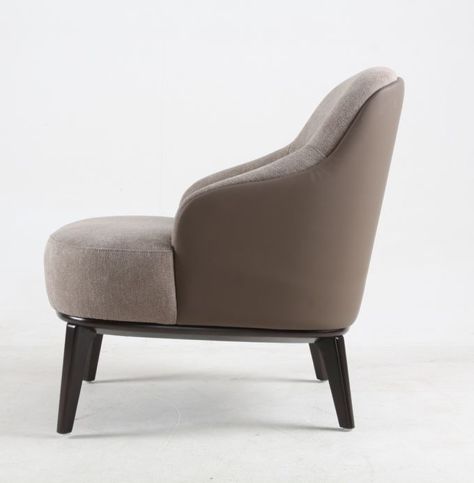 Fauteuils de bureau de loisirs d'hôtel de café de salon avec les jambes en bois 5