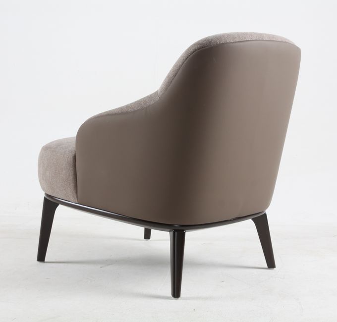 Fauteuils de bureau de loisirs d'hôtel de café de salon avec les jambes en bois 4