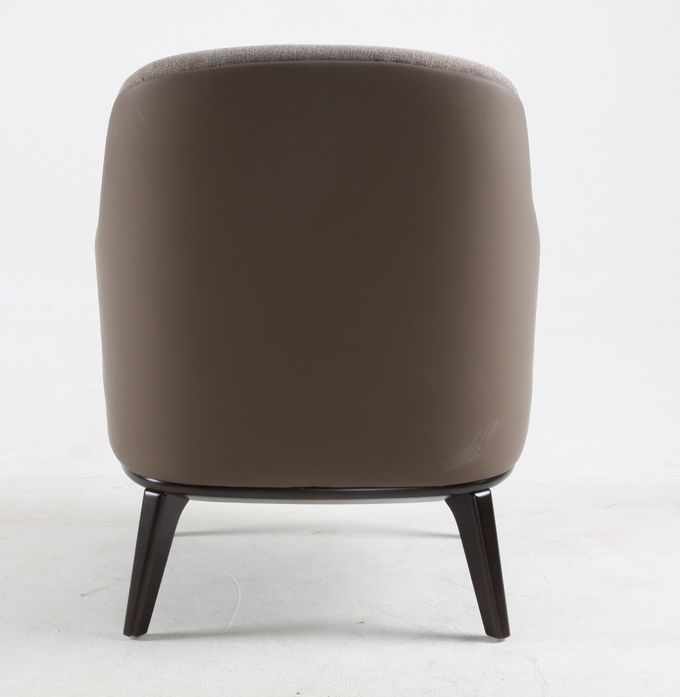 Fauteuils de bureau de loisirs d'hôtel de café de salon avec les jambes en bois 3