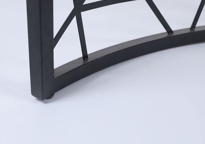 Table de console avant incurvée par coutume avec la base supérieure et décorative en bois de fer 0