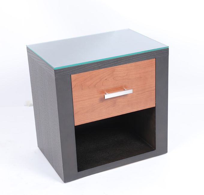 Poignée d'hôtel de table de chevet de deux couleurs et à la maison en bois de chambre à coucher de meubles en métal 1