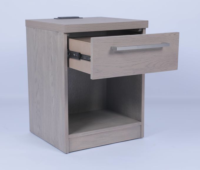Matériel en bois de table de chevet de support de nuit et de marbre fait sur commande 0