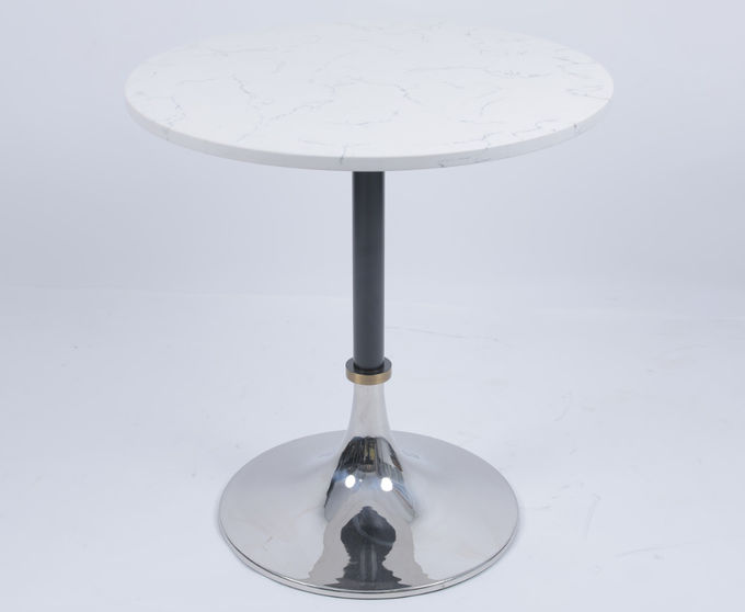 Hôtel commercial Salle de séjour Table à café en marbre métallique Tailles personnalisées 2