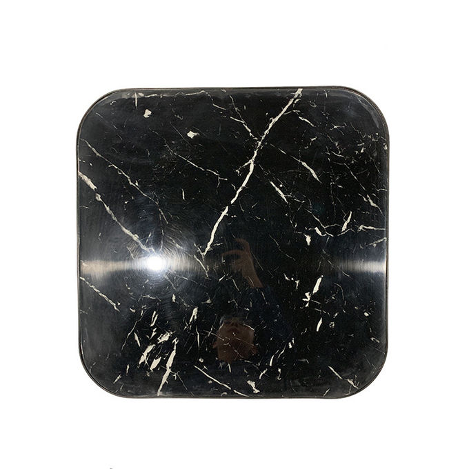 table basse noire supérieure de marbre noire moderne de cadre de fer de nouvelle conception de luxe pour les meubles à la maison 0