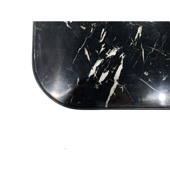 table basse noire supérieure de marbre noire moderne de cadre de fer de nouvelle conception de luxe pour les meubles à la maison 1
