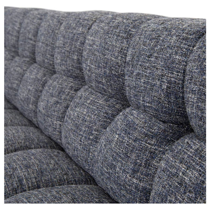 Grey Linen Fabric Living Room ornant plié Sofa Walnut Legs And Delicately 0