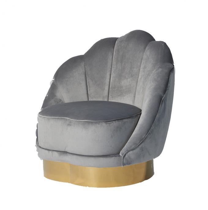 Feston américain Shell Shaped Living Room Sofa de tissu de velours 0