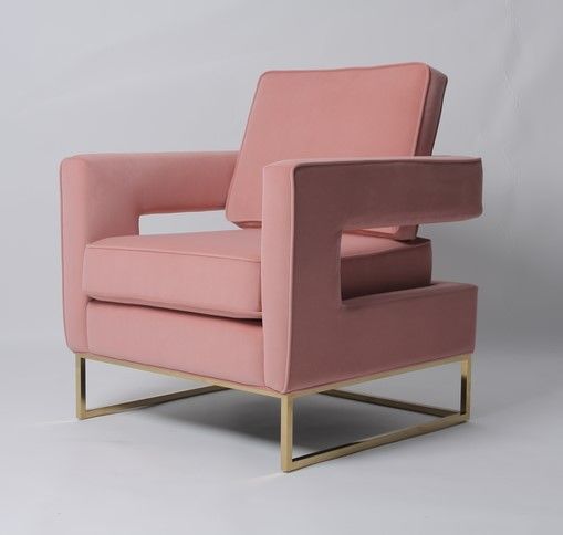 Les loisirs roses de salon de velours arment des jambes de Sofa Chair With Stainless Steel 1