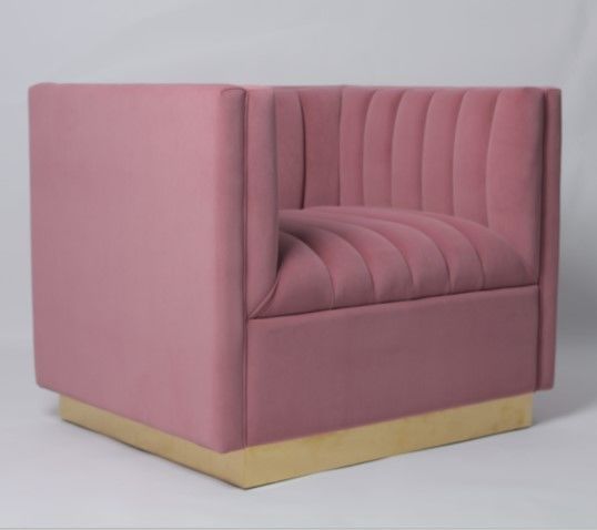 Tissu fait sur commande Sofa Living Room Furniture Armchair de velours de couleur 3