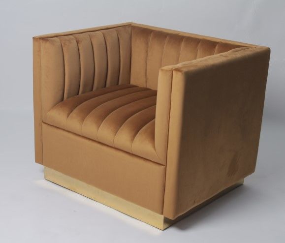 Tissu fait sur commande Sofa Living Room Furniture Armchair de velours de couleur 1