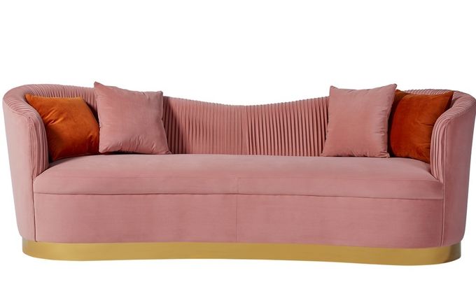 Le style campagnard français de tissu de velours couche des sofas de tissu de salon 1