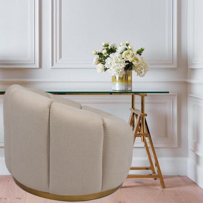 Loisirs simples Sofa With Metal Base de potiron de velours de meubles de salon 3