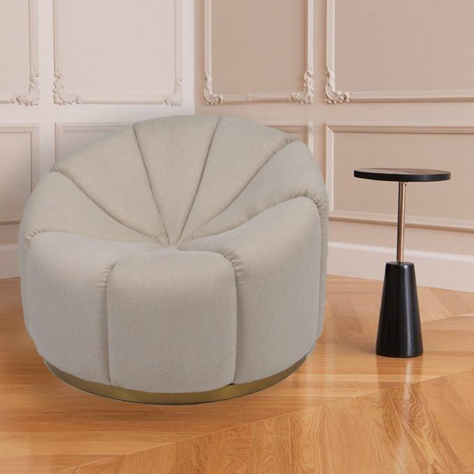 Loisirs simples Sofa With Metal Base de potiron de velours de meubles de salon 5