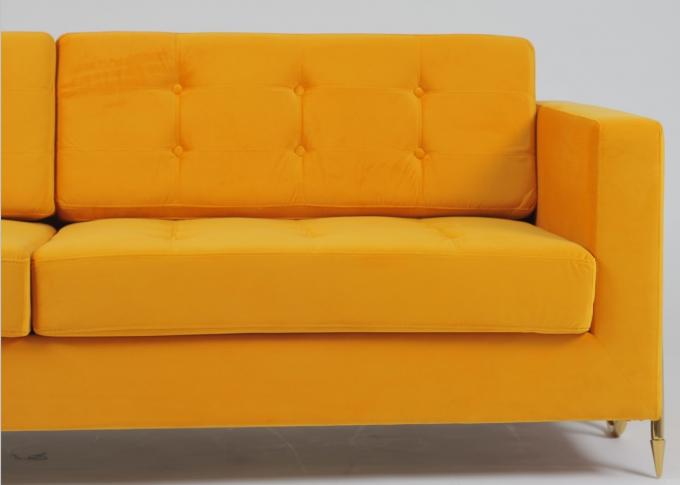 Tissu moderne Sofa Couch de velours de salon 2240x960x820mm 3